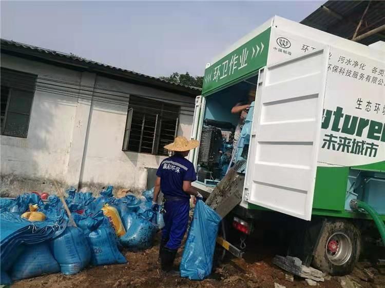 余干工业污泥压干处理
